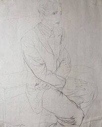 Glyn Morgan, Art Student, Benton Road (Self Portrait), c. 1940s