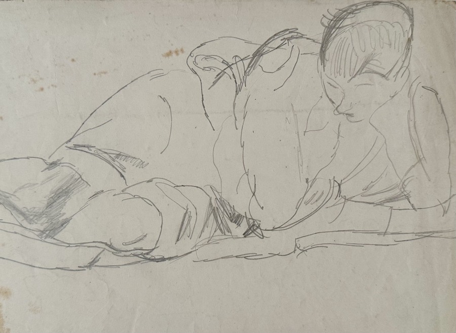 Duncan Grant, Figure Reading, c. 1920