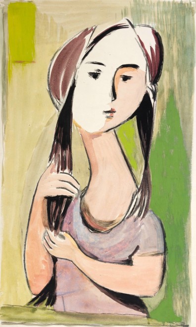 Kenneth Lauder, Woman with Pig Tails, 1951