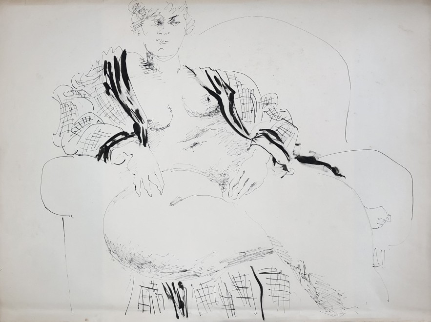 Glyn Morgan, Seated Nude Study II, 1957