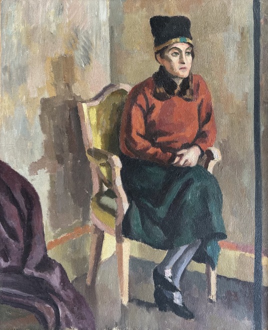 Roger Fry, Woman with Black Hat, c. 1920