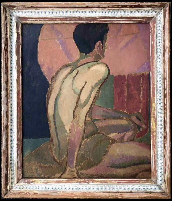 Henri Doucet, Interior with Male Nude, c. 1913