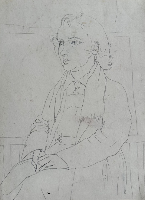 Glyn Morgan, Art Student, Benton End, c. 1940s