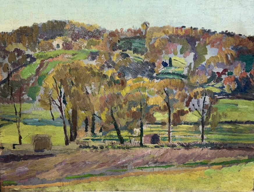 Vanessa Bell, Landscape at Millmead, Guildford, 1911