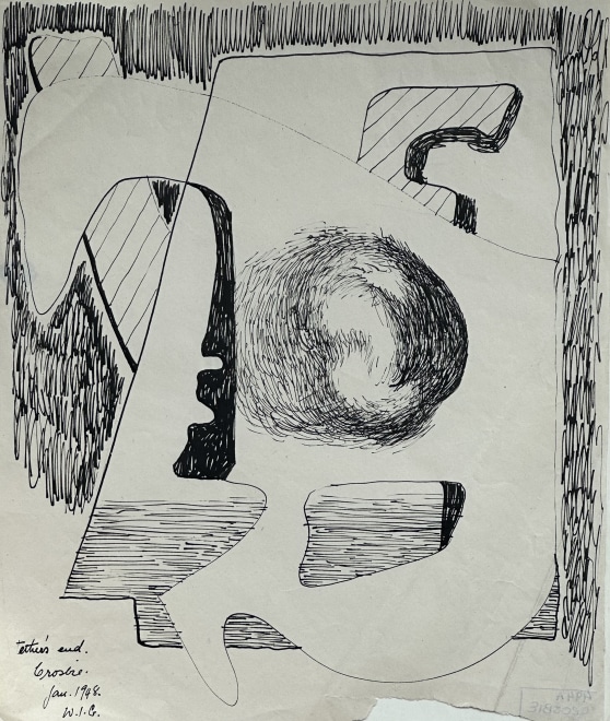 William Crosbie, Tether's End (Surrealist composition), 1948