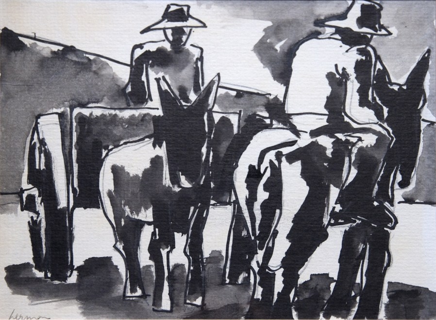 Josef Herman, Study of Workmen, c. 1950