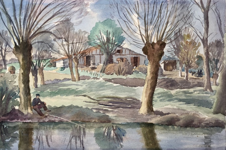 Ethelbert White, Pollard Willows, Dax, South of France, 1924
