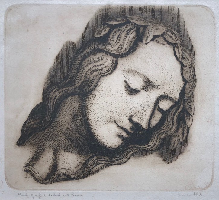 Vernon Hill, Head of a Girl decked with Leaves