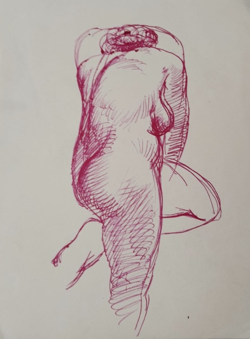 William Crosbie, Red Nude, c. 1940s