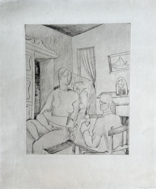 Ossip Zadkine, Cubist Interior, c. 1919