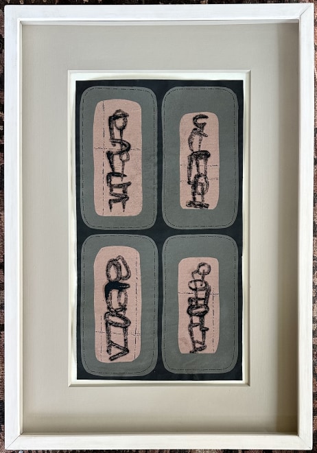 Robert Adams, Untitled collaged figurative drawings, 1949