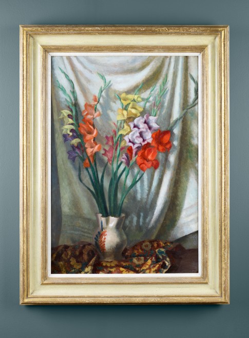 Man Ray, Maurice de Vlaminck with a Fang (Gabon) Figure, c. 1920