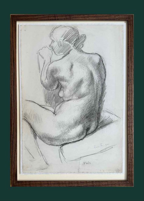 Man Ray, Maurice de Vlaminck with a Fang (Gabon) Figure, c. 1920