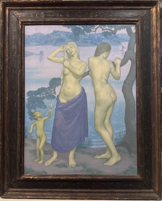 Man Ray, Maurice de Vlaminck with a Fang (Gabon) Figure, c. 1920