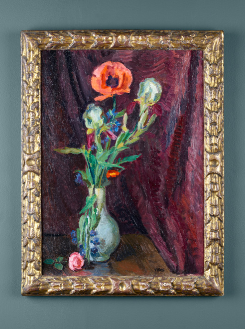 Man Ray, Maurice de Vlaminck with a Fang (Gabon) Figure, c. 1920