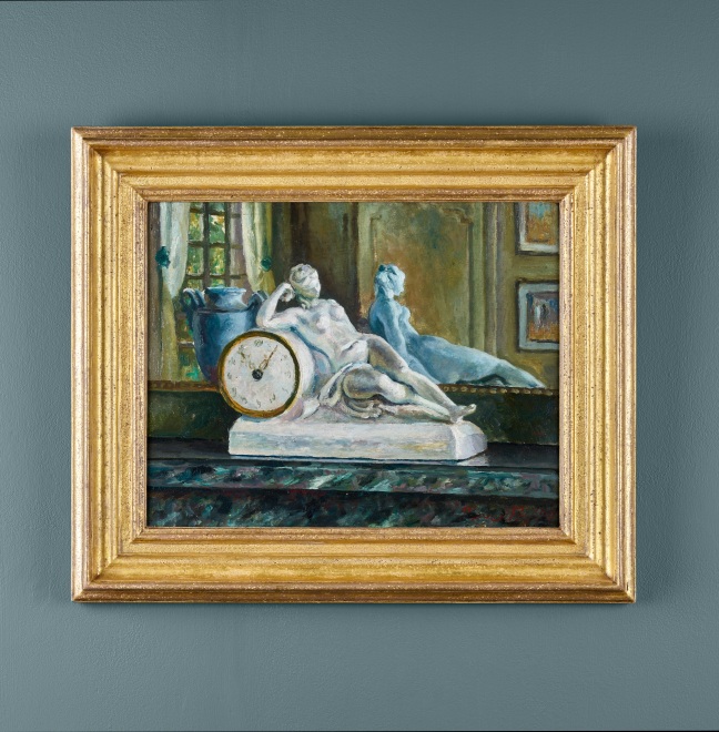 Man Ray, Maurice de Vlaminck with a Fang (Gabon) Figure, c. 1920