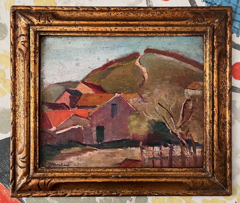 Man Ray, Maurice de Vlaminck with a Fang (Gabon) Figure, c. 1920