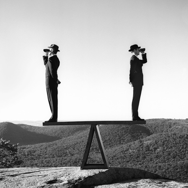 Two Men on Sea-Saw no. 2, Bear Mountain, New York