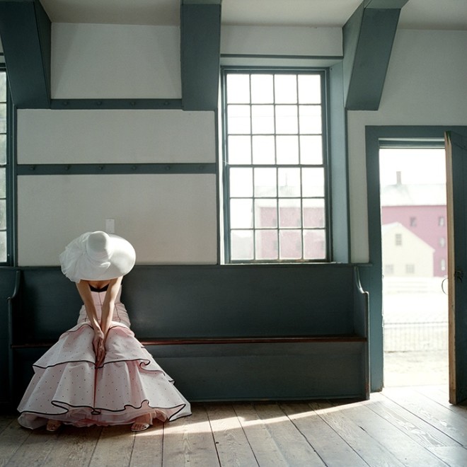 Nelly Sitting Near Open Door, Hancock Shaker Village, Massachusetts