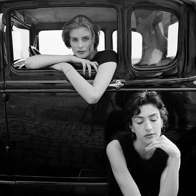 Anika and Maria with Car, Long Island, NY