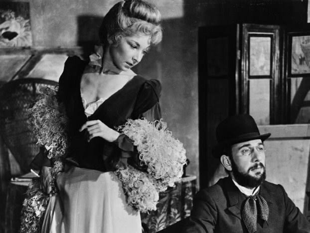 Jose Ferrer and Colette Marchand as Toulouse Lautrec and Marie Charlet