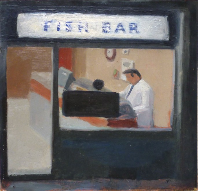 <p><strong>Danny Markey</strong>, <em>Fish Bar</em>, 1986</p>