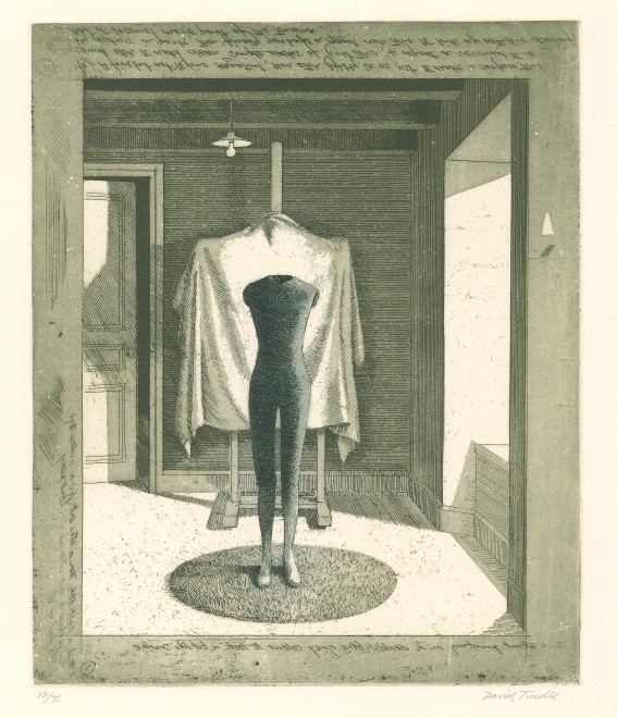 Mannequin with Covered Easel