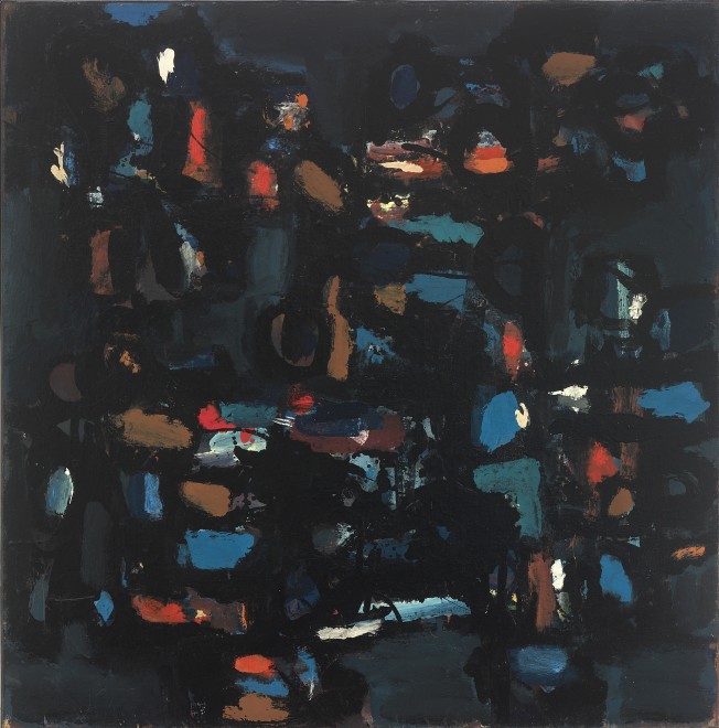 <span class="artist"><strong>John Coplans</strong></span>, <span class="title"><em>Painting V</em>, 1956</span>