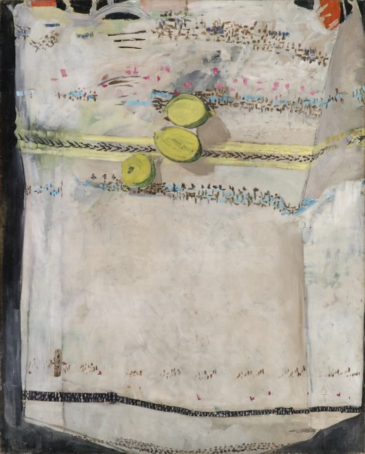 <span class="artist"><strong>Anne Dunn</strong></span>, <span class="title"><em>Three Lemons</em>, 1957</span>