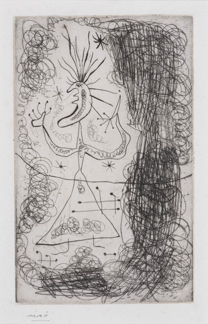 <span class="artist"><strong>Joan Miro</strong></span>, <span class="title"><em>Untitled, from Stephen Spender 'Fraternity'</em>, 1939</span>
