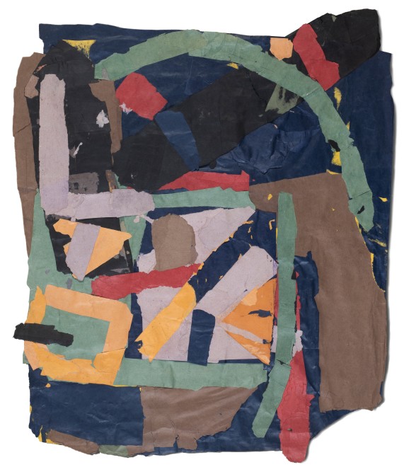<span class="artist"><strong>Francis Davison</strong></span>, <span class="title"><em>H 9 (green ark blue black red and lavender)</em>, c.1978-83</span>