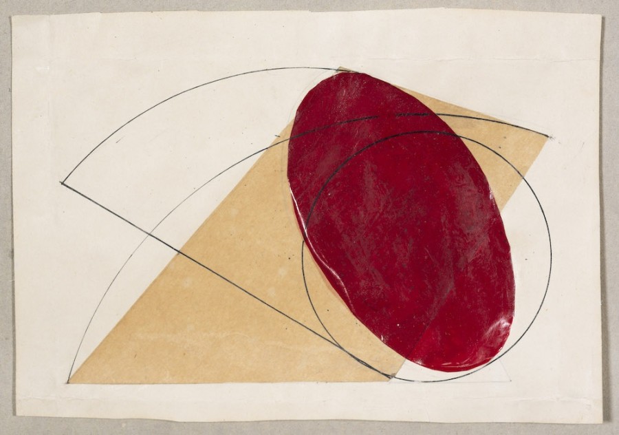 <span class="artist"><strong>Margaret Mellis</strong></span>, <span class="title"><em>Collage with Red Oval</em>, 1942</span>