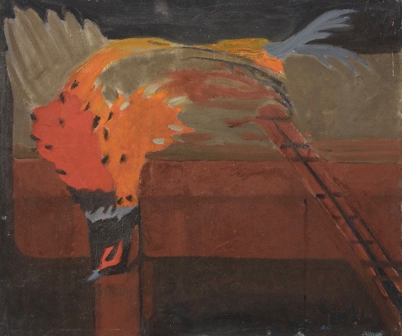<span class="artist"><strong>Margaret Mellis</strong></span>, <span class="title"><em>Untitled (Dead Pheasant)</em>, c. 1947</span>