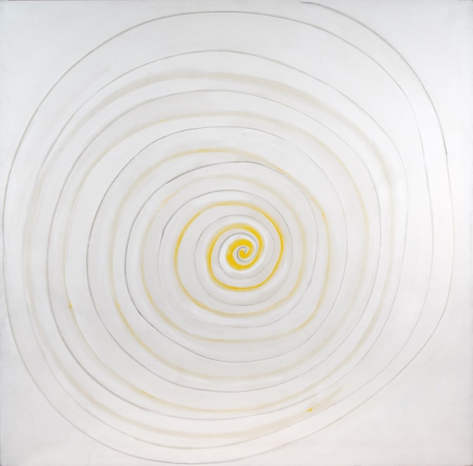 <span class="artist"><strong>Sir Terry Frost RA</strong></span>, <span class="title"><em>Spirals are Forever (Yellow)</em>, 1994</span>
