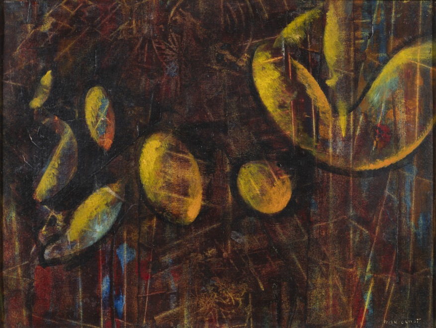 <span class="artist"><strong>Max Ernst</strong></span>, <span class="title"><em>Pollen dans le Bois</em>, c.1953</span>