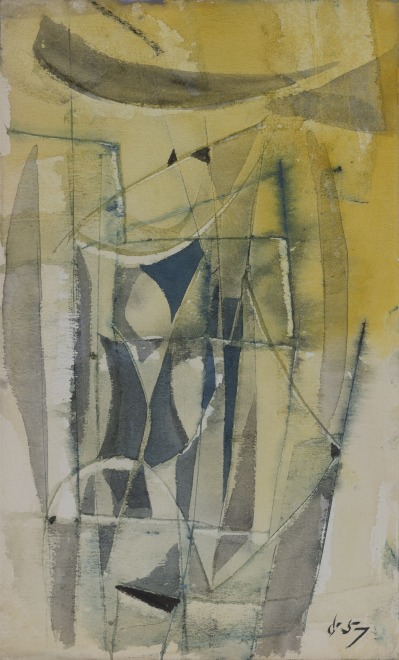 <span class="artist"><strong>Roy Turner Durrant</strong></span>, <span class="title"><em>Untitled with Yellow</em>, 1957</span>