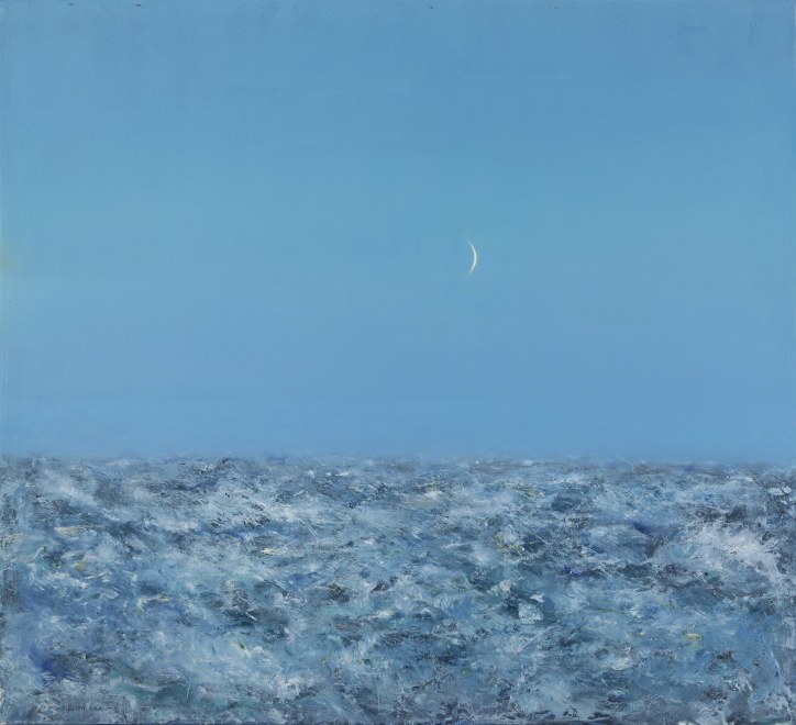 <span class="artist"><strong>Keith Grant </strong></span>, <span class="title"><em>The Crescent of the Super-Moon, Approaching South Shetland, Evening</em>, 2018</span>