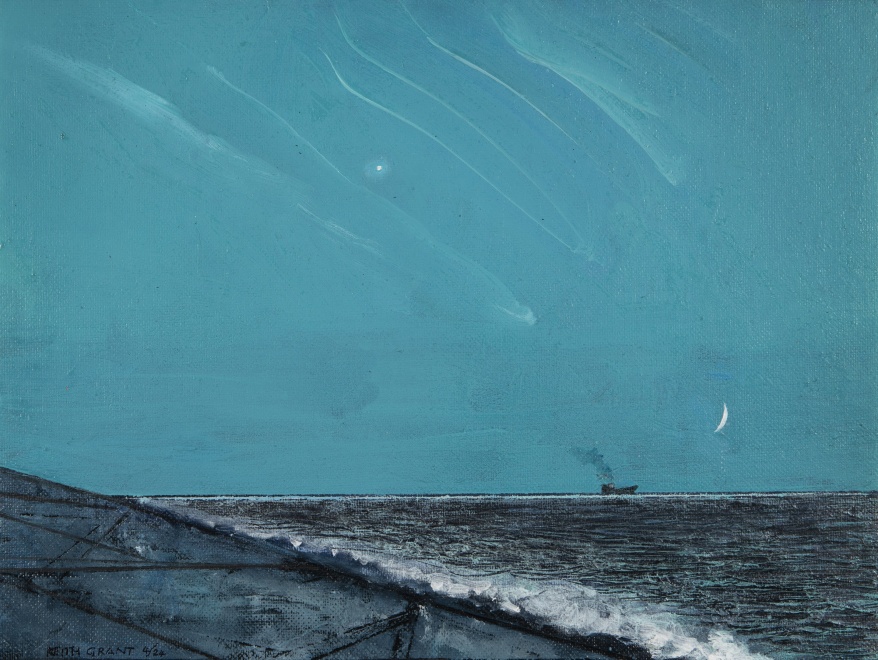 <span class="artist"><strong>Keith Grant</strong></span>, <span class="title"><em>The Horizon Crescent Moon and Morning Star</em>, 2024</span>