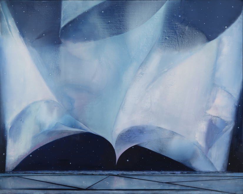<span class="artist"><strong>Keith Grant</strong></span>, <span class="title"><em>The Pale Aurora over a Frozen Shore</em>, 2021</span>