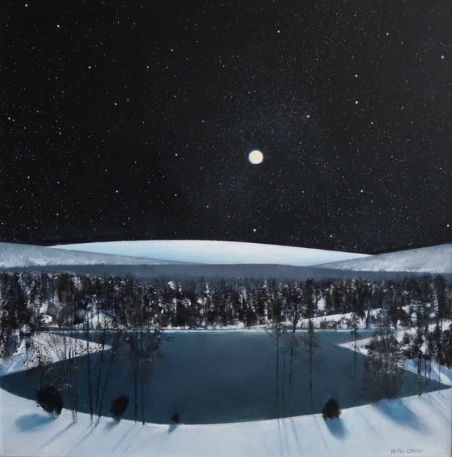 <span class="artist"><strong>Keith Grant</strong></span>, <span class="title"><em>Winter Night near Geilo, Norway</em>, 2023</span>
