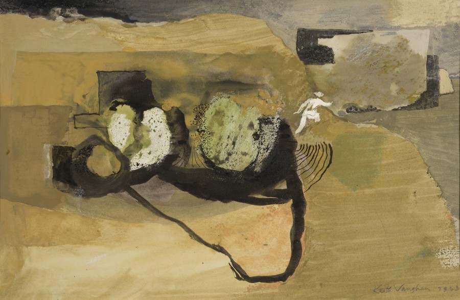 <span class="artist"><strong>Keith Vaughan</strong></span>, <span class="title"><em>Boulders on a Cliff Path</em>, 1943</span>