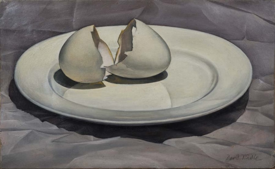David Tindle RA Broken Egg Shell, 1954 Oil on board 14 x 23 cm