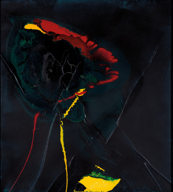 Paul Jenkins Phenomena Oracle Runes 1995 Acrylic on canvas 101 x 91.5 cm © 2014 estate of Paul Jenkins