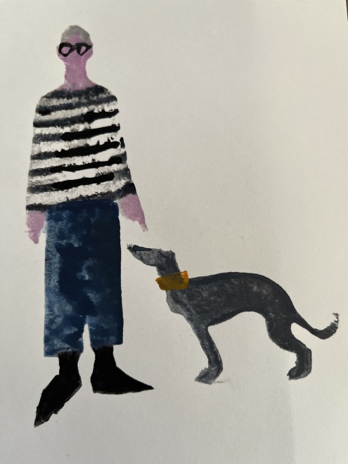 Sally Muir  Self portrait with Peggy