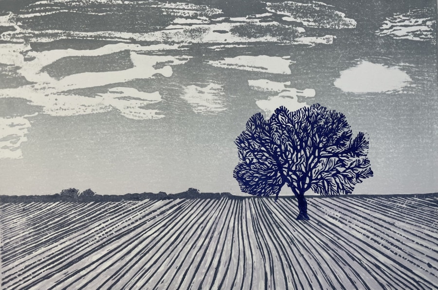 Liz Hartley  Lone Oak - Winter Blues