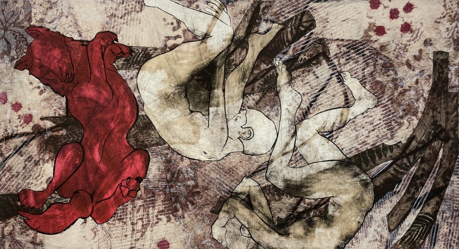 Julie Hoyle  Two Women and a Wolf