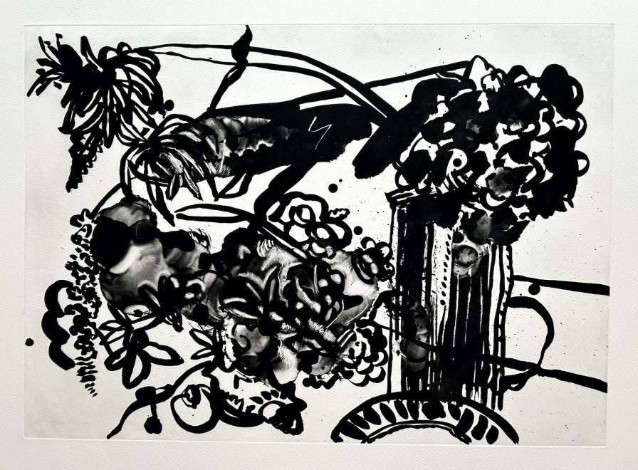 Helen Manning Clark  Summer Flowers with Fossil