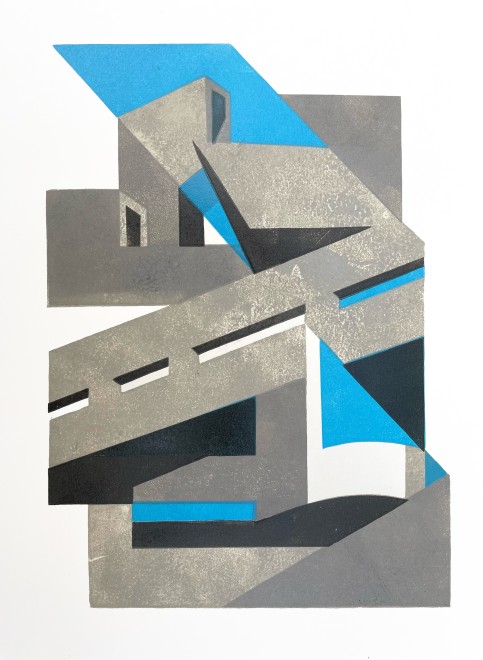 Paul Catherall RE, Hayward IV  linocut, edition of 15  image size 32 x 23cm, paper size 42 x 30cm  £150  click on image to read more