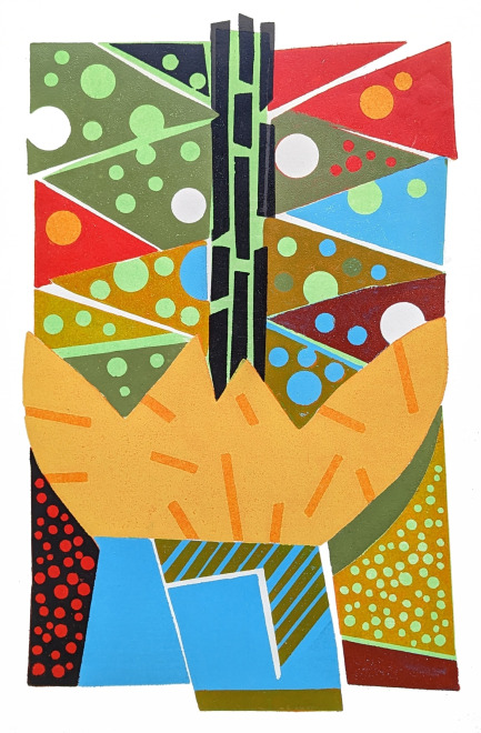 Terence Gravett ARE Elected ARE 2020  Palmera  woodblock, edition of 10  image size 31 x 19cm  paper size 42 x 30cm  £160 unframed