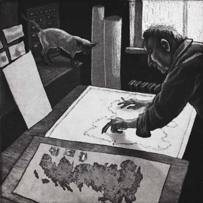 Mychael Barratt PPRE Hon RWS, Norman Ackroyd's Cat